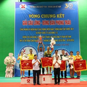 Than Vàng Danh và Than Cọc Sáu vô địch Giải cầu lông, bóng bàn phong trào TKV năm 2024